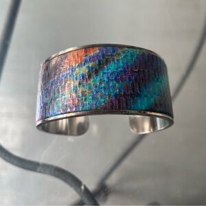 Escada Colorful Textured Cuff Bracelet